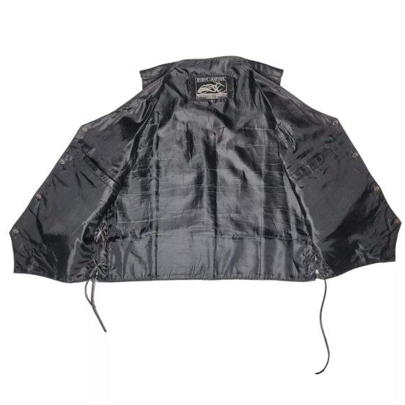 Genuine Leather Men’s Black Vest Size Large - Picture 4 of 5